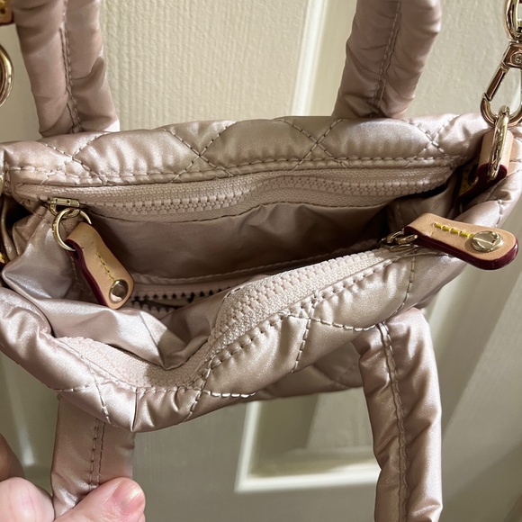 MZ Wallace Micro Metro Tote Deluxe Rose Pink Metallic Purse - Picture 6 of 6